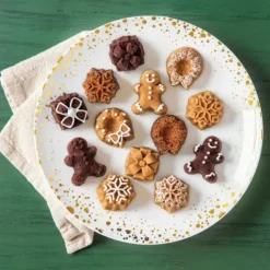 NORDIC WARE Moule à Gâteaux Assortis Thé de Noël (x16) Silver* Moule Anti-adhésif|Moules À Gâteaux