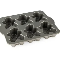 NORDIC WARE Moule à Gâteaux Bonhommes Pain d'Épices (x6) Silver* Moule Anti-adhésif|Moules À Gâteaux