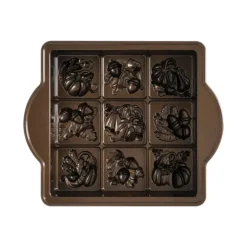 NORDIC WARE Moule à Gâteaux Carrés d'Automne (x9) Bronze* Moule Anti-adhésif|Moules À Gâteaux