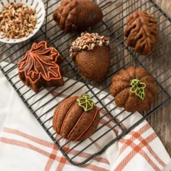 NORDIC WARE Moule à Gâteaux Gourmandises d'Automne (x6) Bronze* Moule Anti-adhésif|Moules À Gâteaux