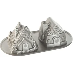 NORDIC WARE Moule à Gâteaux Petites Maisons (x2) Silver* Moule Anti-adhésif|Moules À Gâteaux