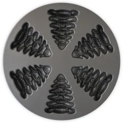 NORDIC WARE Moule à Gâteaux Sapins (x6) Silver* Moule Anti-adhésif|Moules À Gâteaux