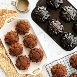 NORDIC WARE Moule à Gâteaux Tournesols (x6) Bronze* Moule Anti-adhésif|Moules À Gâteaux