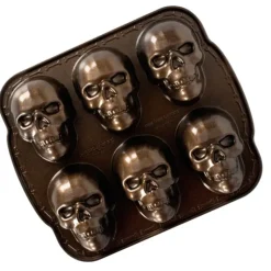 NORDIC WARE Moule à Gâteaux Têtes de Mort (x6) Bronze* Moules À Gâteaux|Moule Anti-adhésif