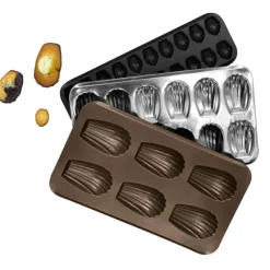 GOBEL Moule 6 Madeleines XXL Fer Blanc* Moule Anti-adhésif|Moules À Gâteaux