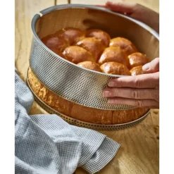 DE BUYER Moule à Manqué Rond Inox Perforé Amovible Ø 24 cm x H 6,5 cm* Moules À Gâteaux