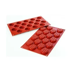 MALLARD FERRIERE Moule 18 Mini Gaufres Rondes en Silicone* Moule Silicone