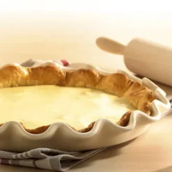 EMILE HENRY Moule à Tarte en Céramique Ø 33 cm Argile* Plat De Cuisson|Moules À Gâteaux