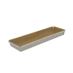 DE BUYER Moule à Tarte Rectangulaire Inox Perforé Amovible 35 x 10 cm x H 3,5 cm* Moules À Gâteaux