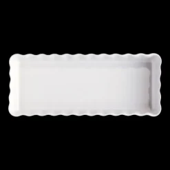 EMILE HENRY Moule à Tarte Rectangulaire en Céramique 15 x 36 cm Farine* Plat De Cuisson|Moules À Gâteaux