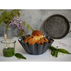 DE BUYER Moule Anti Adhésif Brioche 12 côtes Ø 22 cm x H 8,3 cm* Moule Anti-adhésif|Moules À Gâteaux