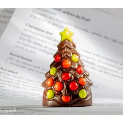 CHOCOLATE WORLD Moule Chocolat Arbre de Noël 9 x 5,9 cm (x4)* Moules À Chocolat