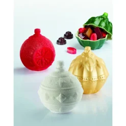 PAVONI Moule Chocolat Boules de Noël Ø 10 x H 12 cm (x3)* Moules À Chocolat