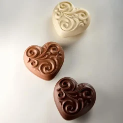 PAVONI Moule Chocolat Cœur Baroque 15 cm x H 6,5 cm (x2)* Moules À Chocolat
