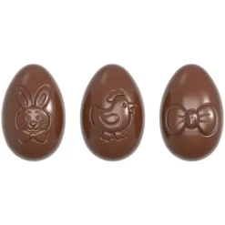 CHOCOLATE WORLD Moule Chocolat Oeuf Motifs Pâques 6,2 cm (x12)* Moules À Chocolat