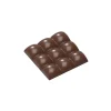 CHOCOLATE WORLD Moule Chocolat Tablette 9 Carrés Bombés 79,5 mm (x3)* Moules À Chocolat