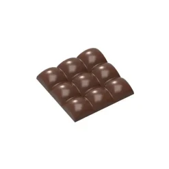 CHOCOLATE WORLD Moule Chocolat Tablette 9 Carrés Bombés 79,5 mm (x3)* Moules À Chocolat