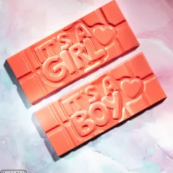 CHOCOLATE WORLD Moule Chocolat Tablette Gender Reveal (x4)* Moules À Chocolat