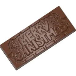 CHOCOLATE WORLD Moule Chocolat Tablette Merry Christmas (x4)* Moules À Chocolat