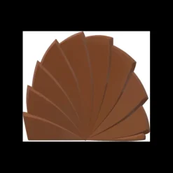 CUISINEADDICT Moule Embout de Bûche 9014 Eventail Gauche 9 x 7,8 cm (x6)* Moules À Chocolat