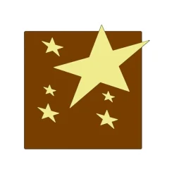 MALLARD FERRIERE Moule Embout de bûche Carré Etoiles 84 x 82 mm Mallard Ferrière* Moules À Chocolat|Moules À Gâteaux