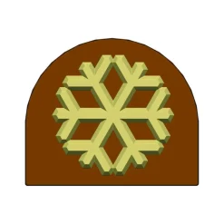 MALLARD FERRIERE Moule Embout de bûche Flocon 80 x 68 mm Mallard Ferrière* Moules À Chocolat|Moules À Gâteaux