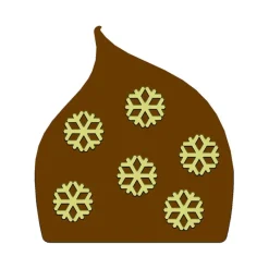 MALLARD FERRIERE Moule Embout de bûche Flocons de Neige 80 x 87 mm Mallard Ferrière* Moules À Chocolat|Moules À Gâteaux