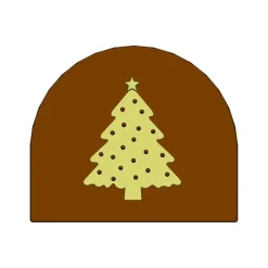MALLARD FERRIERE Moule Embout de bûche Sapin de Noël 80 x 68 mm Mallard Ferrière* Moules À Chocolat|Moules À Gâteaux