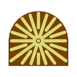 MALLARD FERRIERE Moule Embout de bûche Soleil 78 x 85 mm Mallard Ferrière* Moules À Chocolat|Moules À Gâteaux