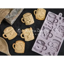 KAREN DAVIES Moule en Silicone 5 Tasses Festives de Noël* Moule Silicone