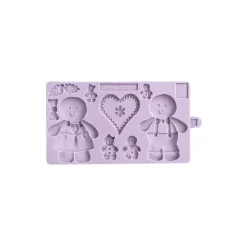 KAREN DAVIES Moule en Silicone Bonhommes Pain d'Épices de Noël* Moule Silicone