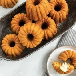 NORDIC WARE Moule Mini Bundt Anniversaire (x6) Gold* Moule Anti-adhésif|Moules À Gâteaux