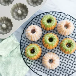 NORDIC WARE Moule Mini Bundt Anniversaire (x6) Gold* Moule Anti-adhésif|Moules À Gâteaux