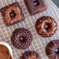 NORDIC WARE Moule Mini Bundt Geo (x6) Gold* Moule Anti-adhésif|Moules À Gâteaux