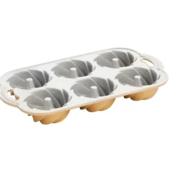 NORDIC WARE Moule Mini Bundt Héritage (x6) Gold* Moule Anti-adhésif|Moules À Gâteaux