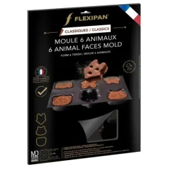 FLEXIPAN DEMARLE Moule Silicone 6 Animaux 6 cm* Moule Anti-adhésif|Moule Silicone