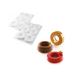 SILIKOMART Moule Silicone 6 Anneaux Ring 79 ml Professional* Moule Silicone|Moules À Gâteaux