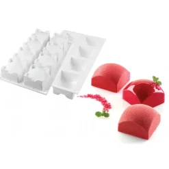 SILIKOMART Moule Silicone 8 Carré Sphère 110ml Professional* Moule Silicone