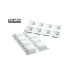 SILIKOMART Moule Silicone 8 Carrés Bombés 6,1 x 6,1 cm 100ml Professional* Moule Silicone