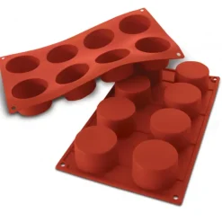 SILIKOMART Moule Silicone 8 Cylindres 6 cm x H 3,5 cm* Moule Silicone