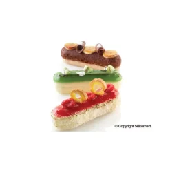 SILIKOMART Moule Silicone 6 Eclairs 129 x 40 x h35 mm 140ml Professional* Moule Silicone