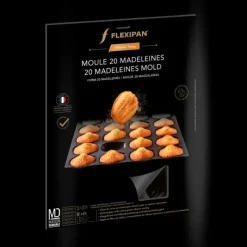 FLEXIPAN DEMARLE Moule Silicone 20 Madeleines 8 x 4,5 cm* Moule Anti-adhésif|Moule Silicone