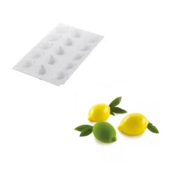 SILIKOMART Moule Silicone 15 Mini Citrons 58 x 38 x h27 mm 30ml Professional* Moule Silicone|Moules À Gâteaux