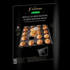 FLEXIPAN DEMARLE Moule Silicone 20 Mini Muffins Ø 5 cm* Moule Anti-adhésif|Moule Silicone