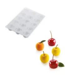 SILIKOMART Moule Silicone 15 Mini Pommes Ø39 x h30 mm 30ml Professional* Moule Silicone|Moules À Gâteaux