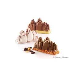 SILIKOMART Moule Silicone 6 Montagnes Tre Cime 120 ml Professional* Moule Silicone|Moules À Gâteaux