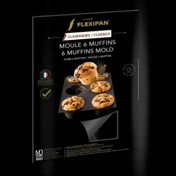 FLEXIPAN DEMARLE Moule Silicone 6 Muffins Ø 7 cm* Moule Anti-adhésif|Moule Silicone