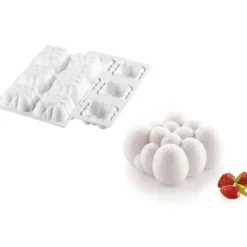 SILIKOMART Moule Silicone 6 Nuages Cloud 120 ml Professional* Moule Silicone|Moules À Gâteaux