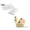 SILIKOMART Moule Silicone 8 Ovales Bombés 8,2 x 4,3 cm 81ml Professional* Moule Silicone