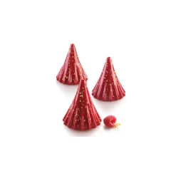 SILIKOMART Moule Silicone 8 Sapins Astro Ø6,7 cm x 7,9 cm Professional* Moule Silicone|Moules À Gâteaux